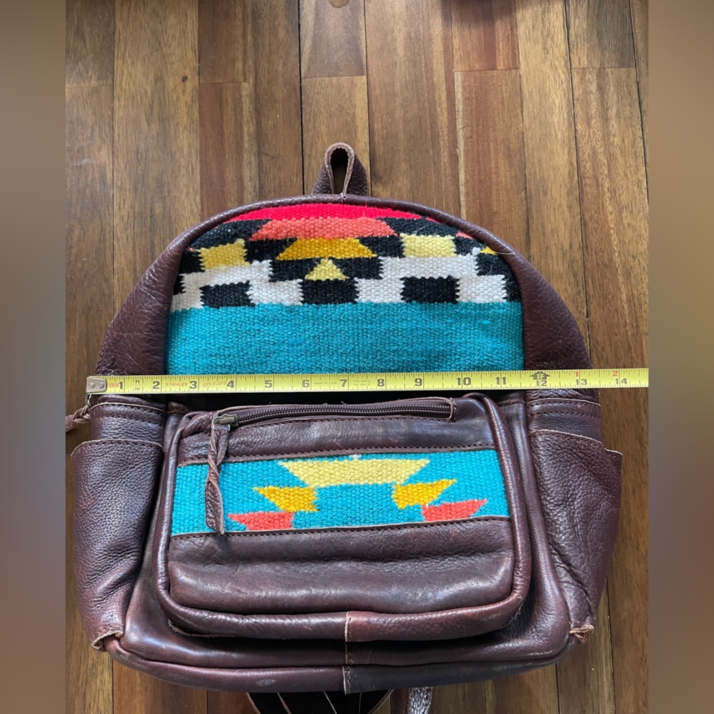 American Darling western saddle blanket leather backpack - Picture 11 of 14